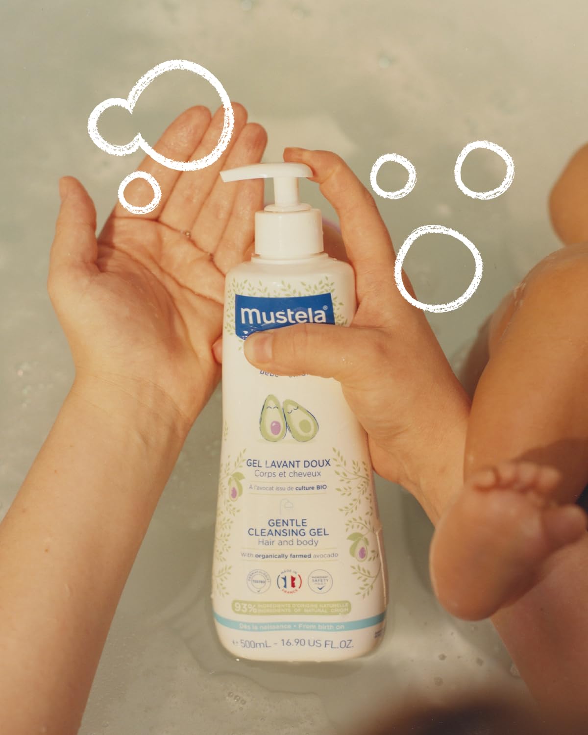 Mustela Newborn Arrival Gift Set - Baby Skincare & Bath Time Essentials - Natural & Plant Based